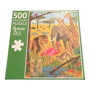 500 piece jigsaw puzzle African Oasis 18 x 24”